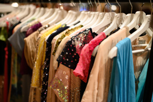 Row Of Clothes on hangers